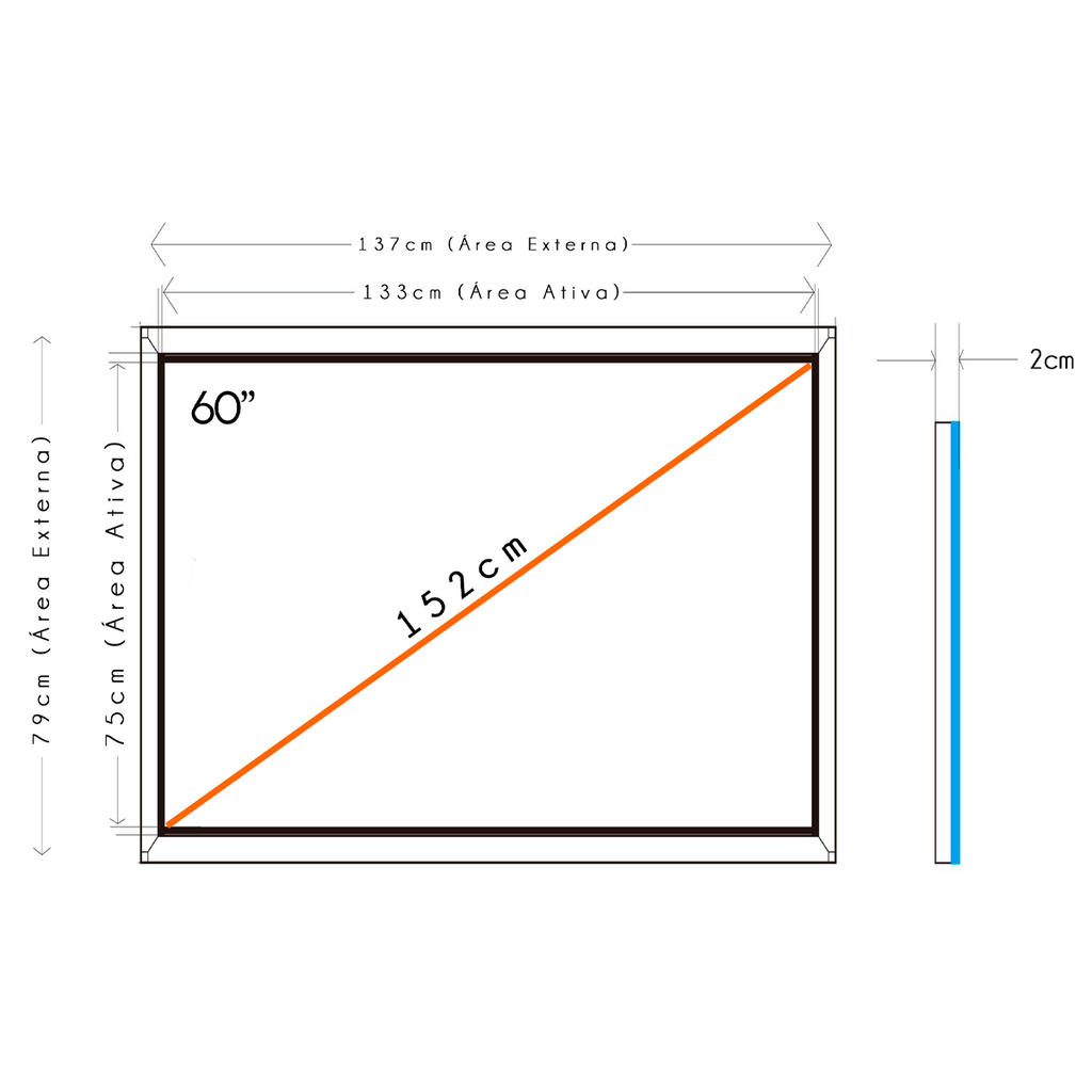 Moldura Interativa Techlumens - 60"