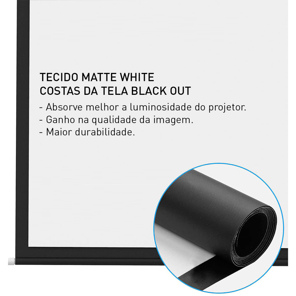 Tela de Projeção Tensionada Elétrica Tbts120h (265 x 149 cm) 110V