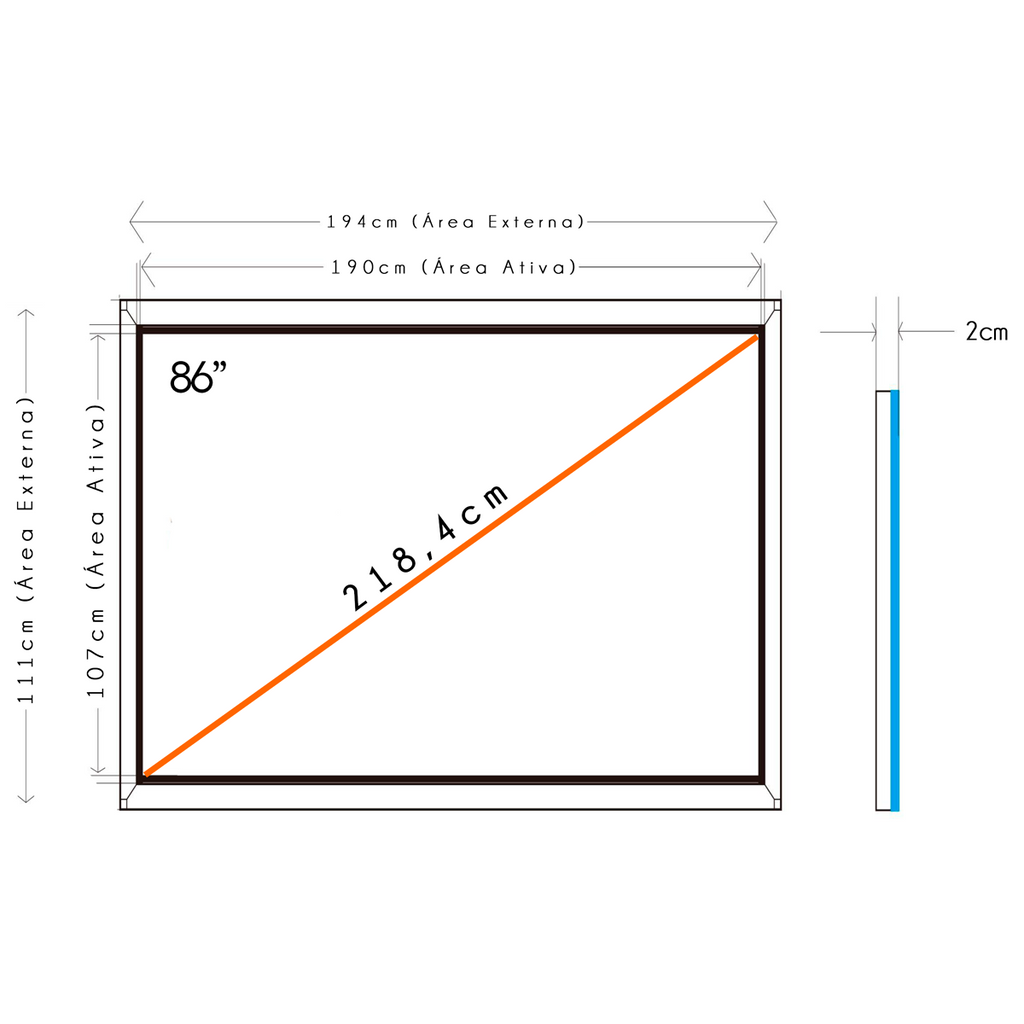 Moldura Interativa Techlumens - 86"