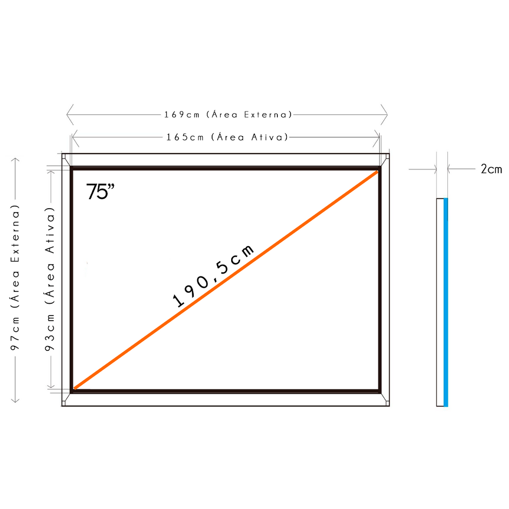 Moldura Interativa Techlumens - 75"