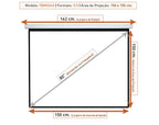 Tela de Projeção Retrátil Manual Tbms060 (150 x 150 cm)