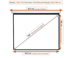 Tela de Projeção Retrátil Manual Tbms150h (331 x 186 cm)