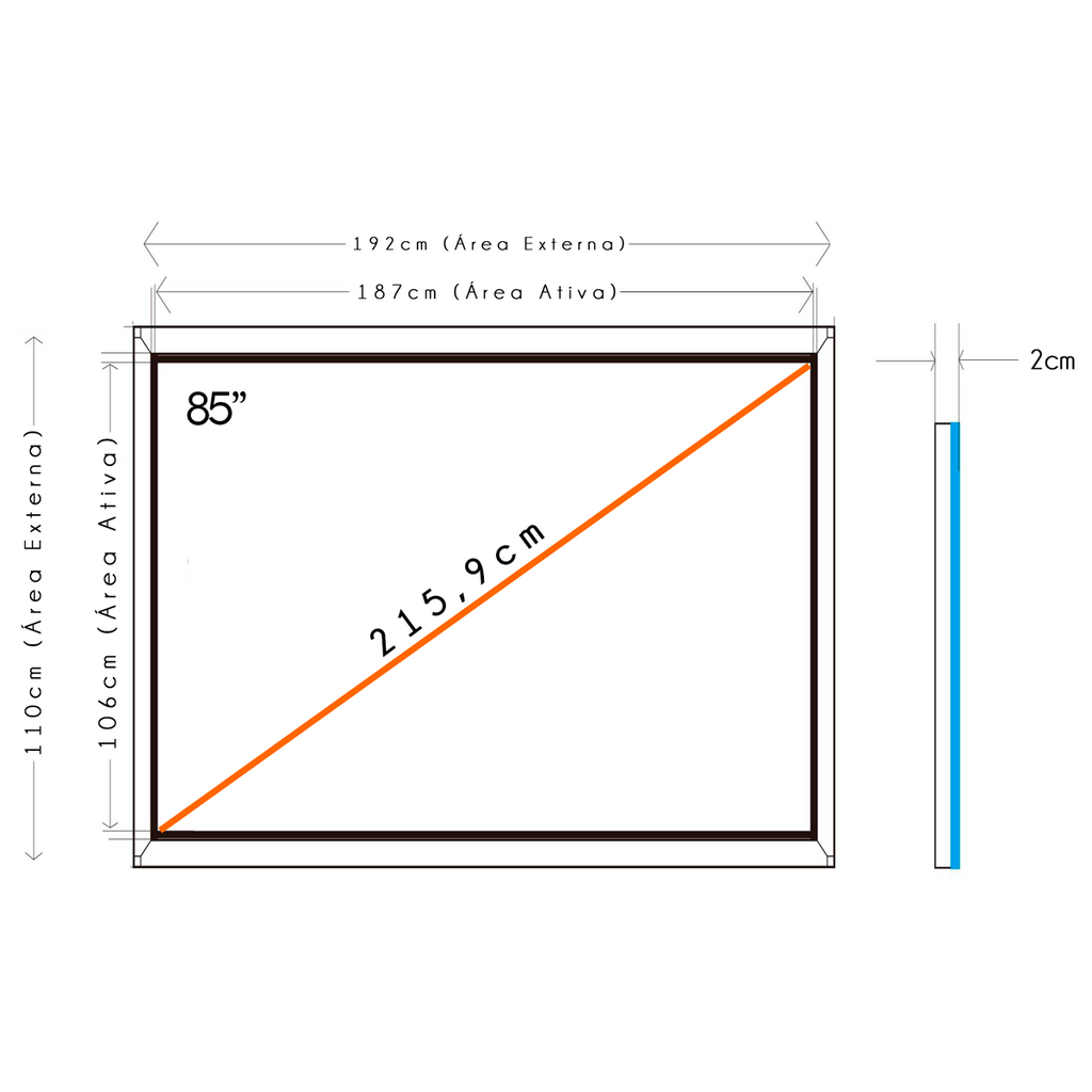 Moldura Interativa Techlumens - 85"
