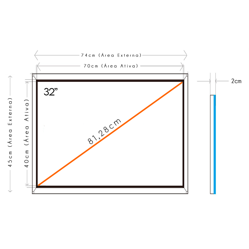 Moldura Interativa Techlumens - 32"
